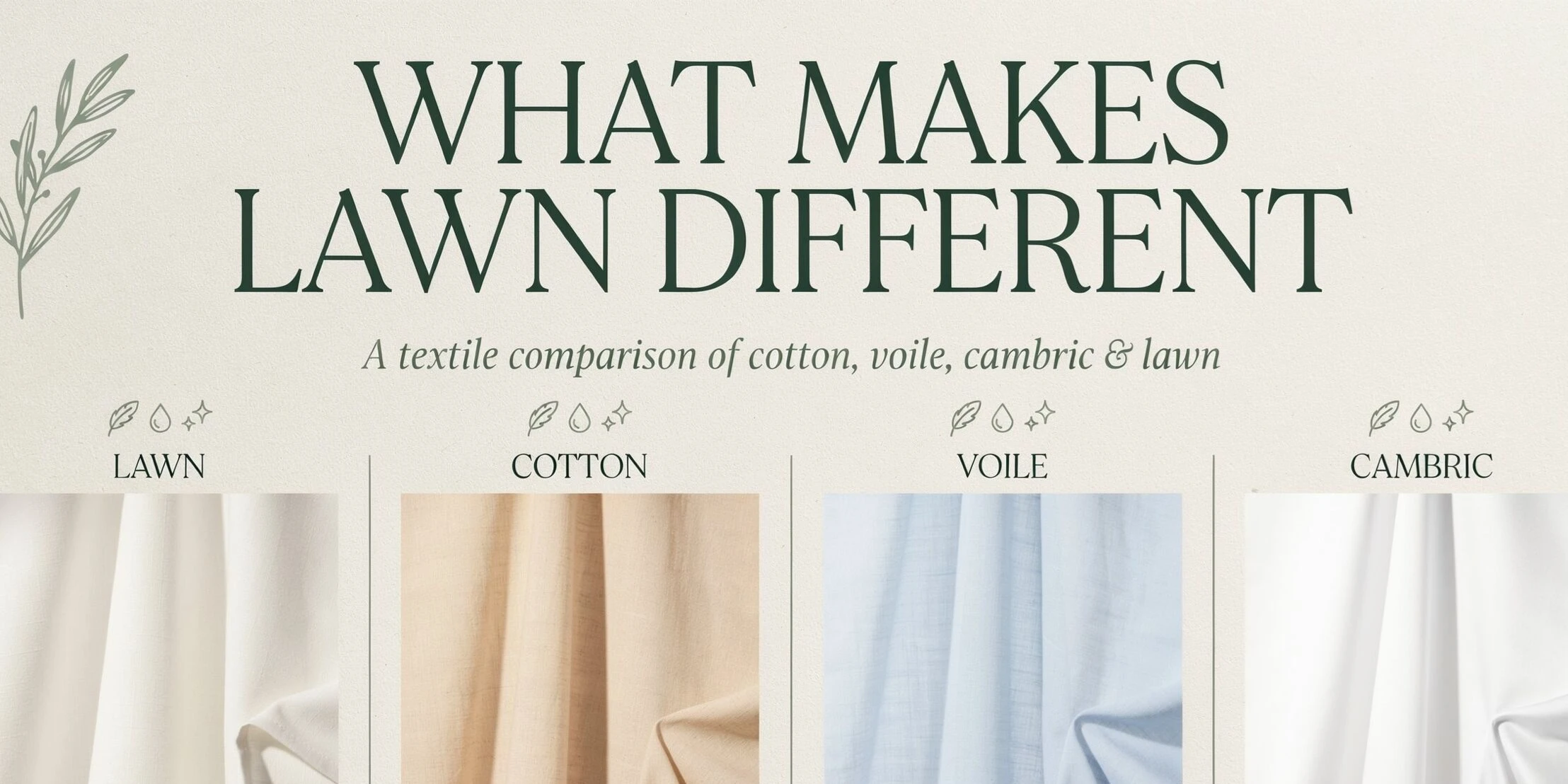 What Makes Lawn Different from Cotton, Voile, and Cambric?